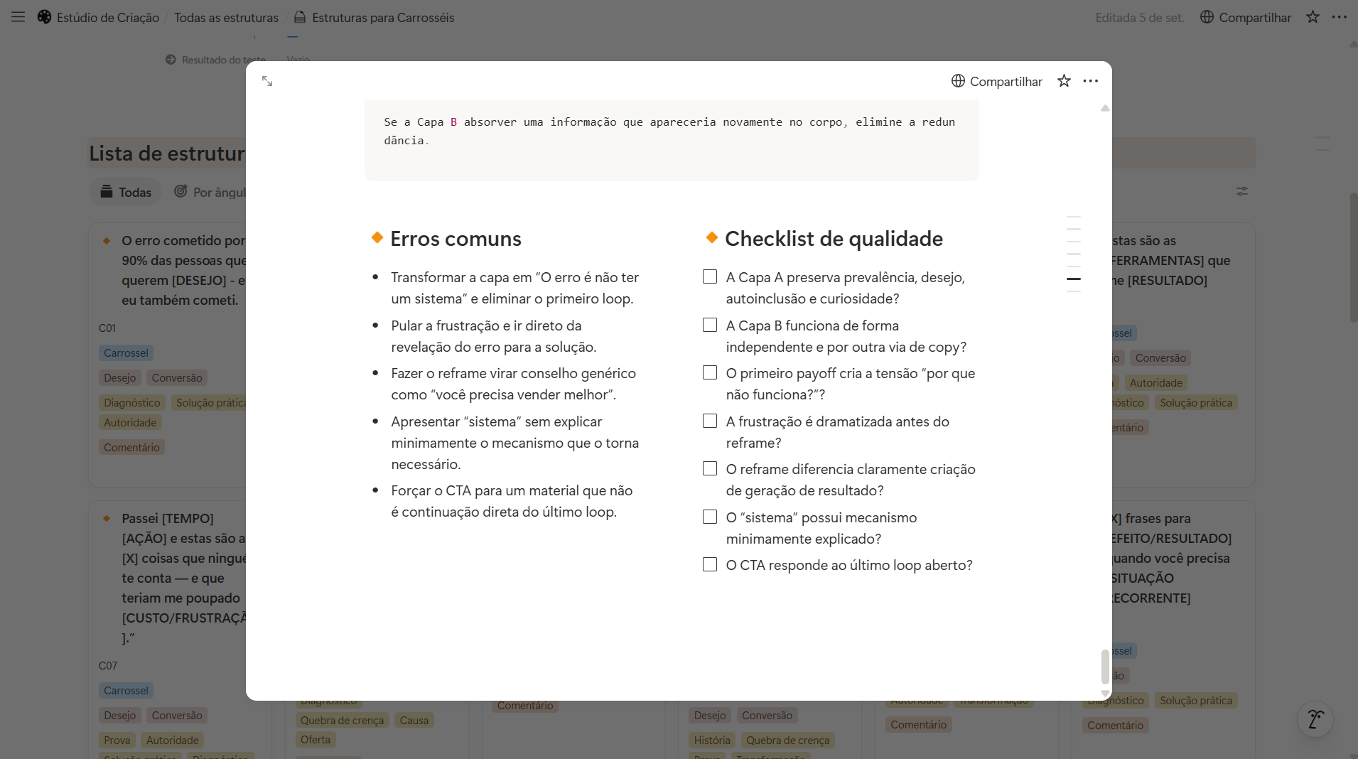 Os erros comuns a evitar e o checklist de qualidade para conferir antes de publicar.